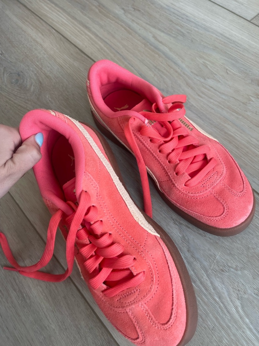 Puma Club II Era Coral Pink Suede Sneakers - Picture 3 of 6